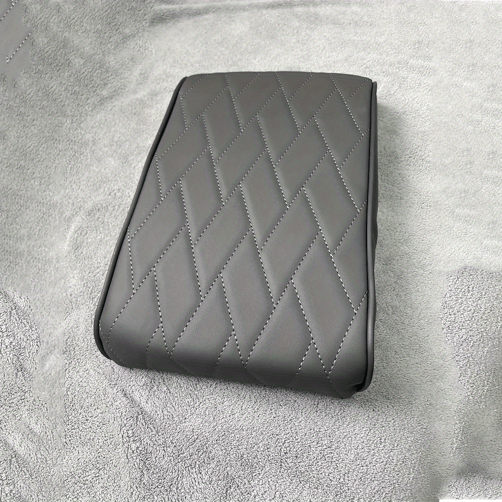Car Armrest Memory Foam Core Pad, PU Leather Console Cover, Styling Interior Vehicle Accessories