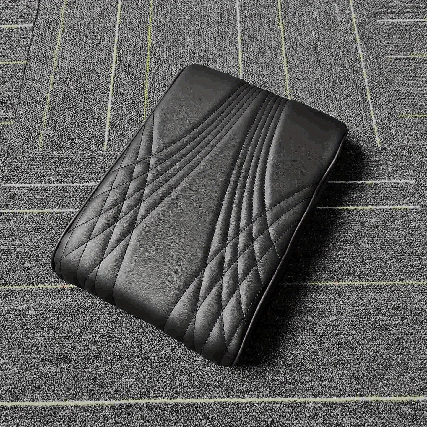Car Armrest Memory Foam Core Pad, PU Leather Console Cover, Styling Interior Vehicle Accessories
