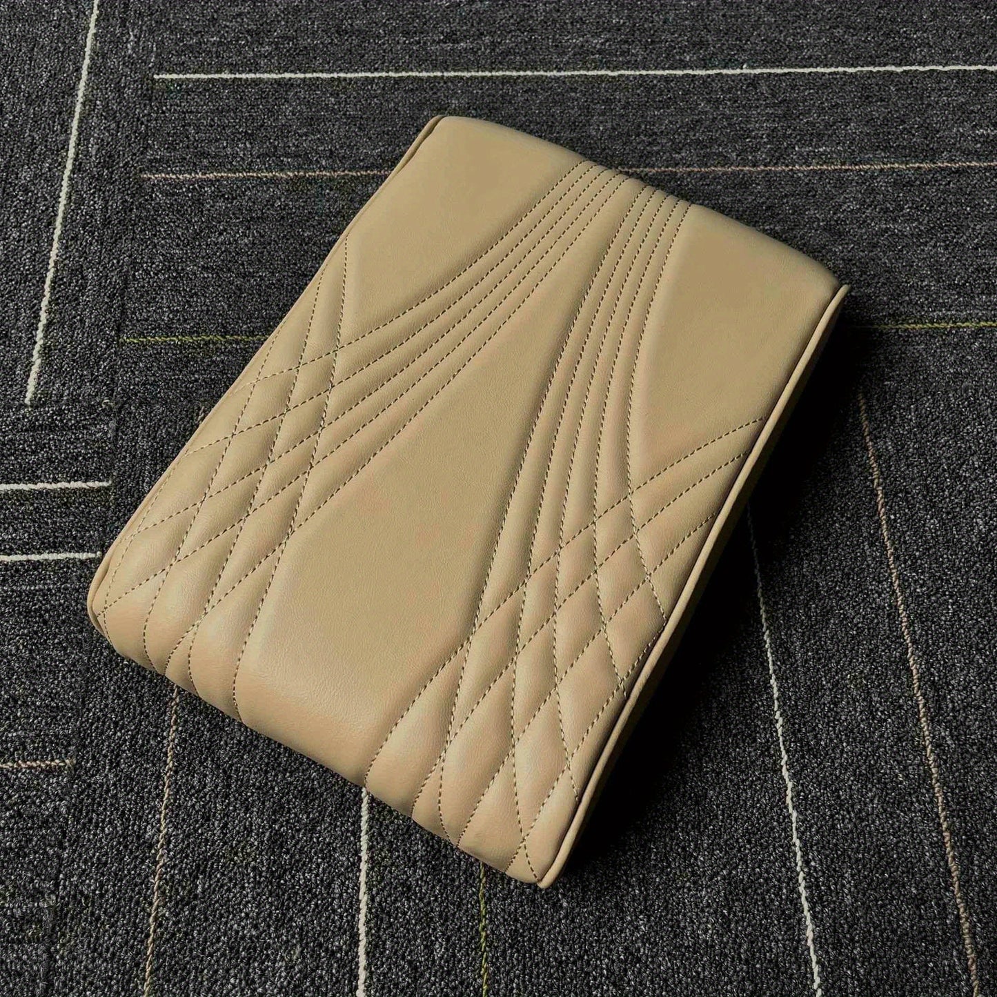 Car Armrest Memory Foam Core Pad, PU Leather Console Cover, Styling Interior Vehicle Accessories
