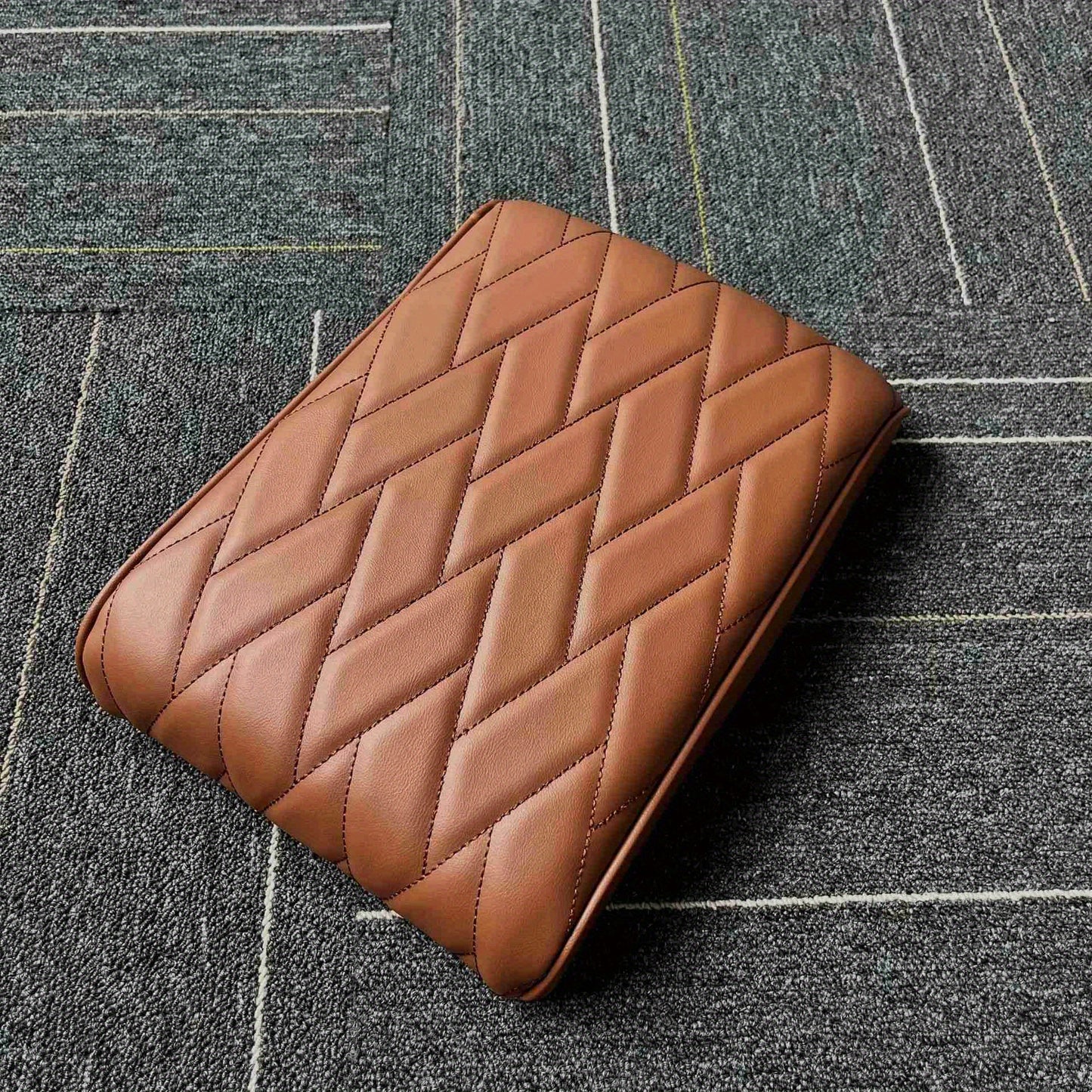 Car Armrest Memory Foam Core Pad, PU Leather Console Cover, Styling Interior Vehicle Accessories
