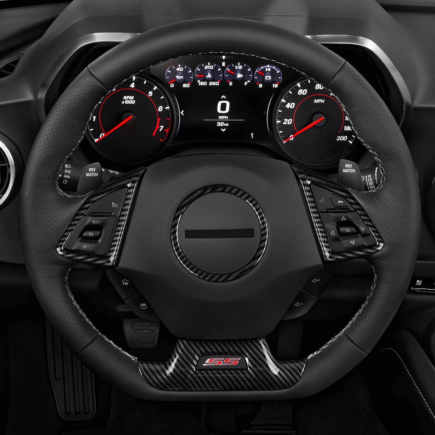 Car Sticker ABS Carbon Fiber Decal Interior Trim Cover for Chevrolet Camaro 2016 - 2024 Accessories