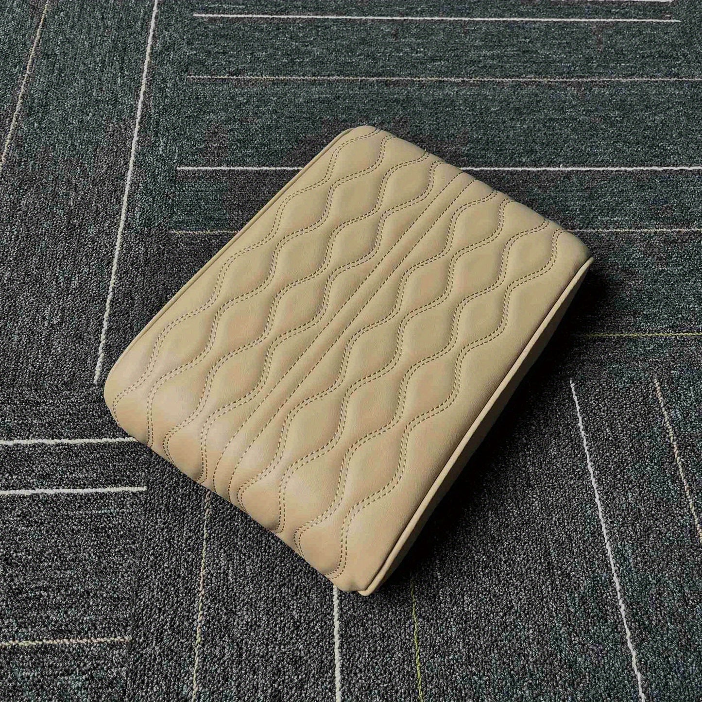 Car Armrest Memory Foam Core Pad, PU Leather Console Cover, Styling Interior Vehicle Accessories