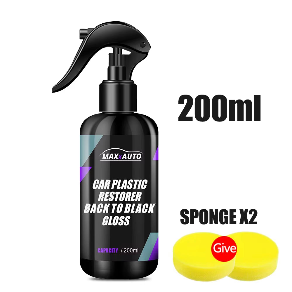 Car Plastic Restorer Back to Black Gloss Car Cleaning Products Plastic Leather Restore Auto Polish and Repair Coating Renovator