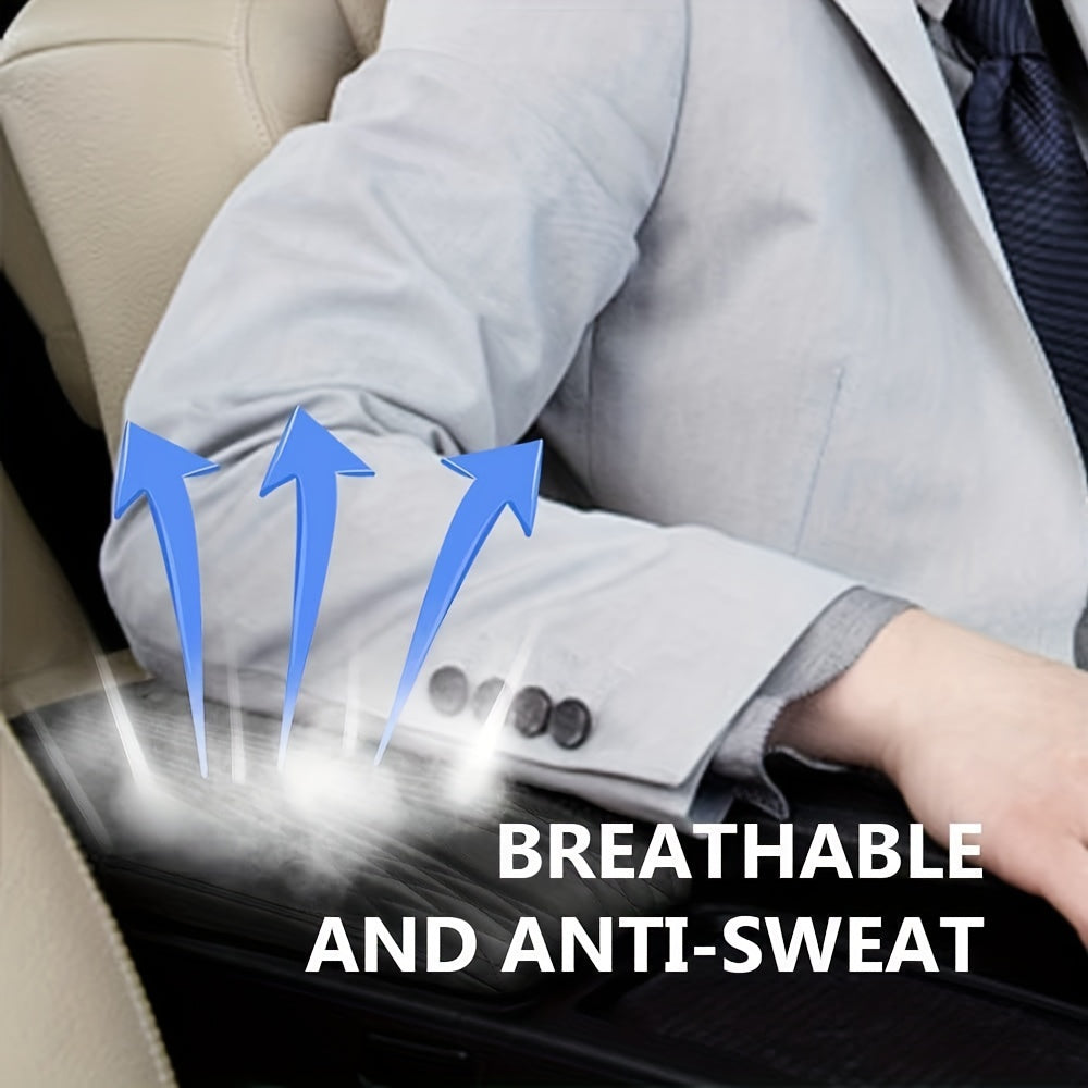 Car Armrest Memory Foam Core Pad, PU Leather Console Cover, Styling Interior Vehicle Accessories