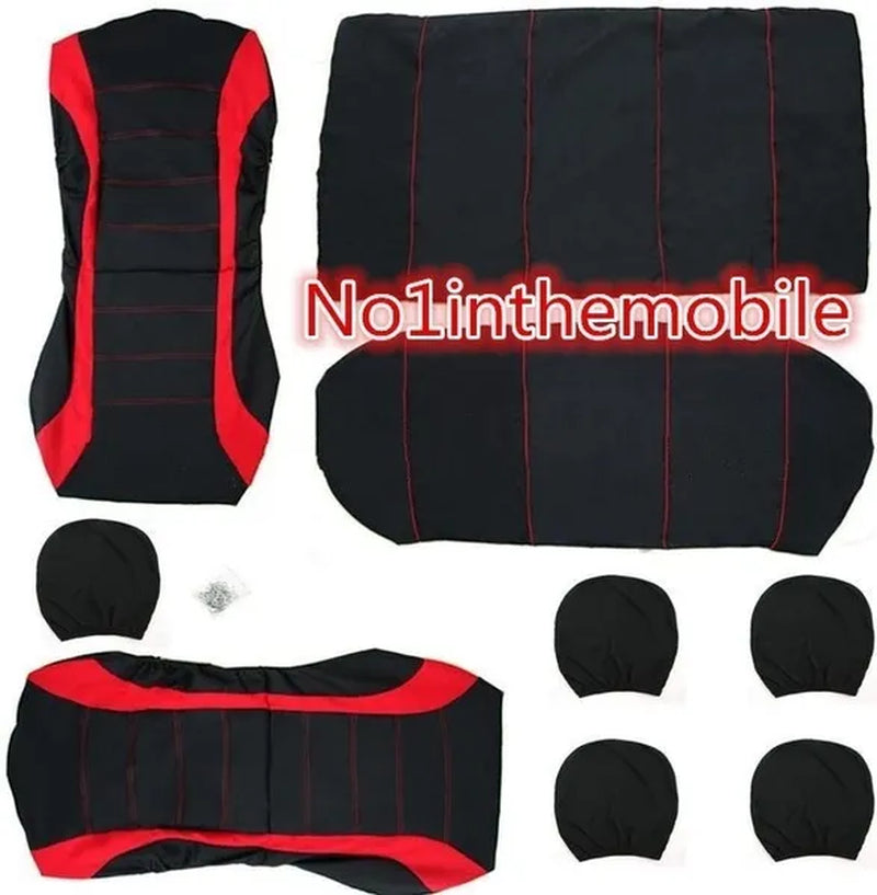2018 New 4PCS/9PCS Universal Car Seat Covers Full Car Seat Cover Car Cushion Case Cover Front Car Seat Cover Car Accessories Car Seats Car-Styling Car Interior Automobiles Christmas Gift