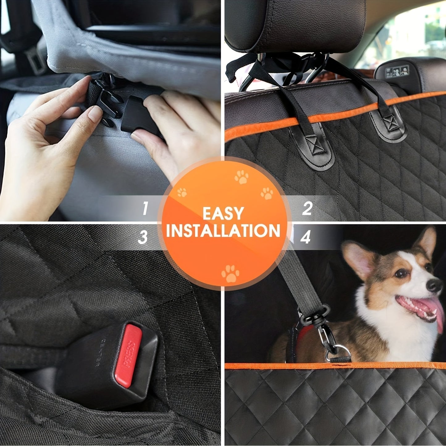 Ultimate Dog-Proof Car Seat Cover - Premium Waterproof, Ultra-Scratchproof Hammock Design - Instantly Elevate & Protect Your Car Seats!