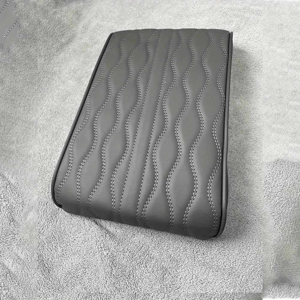 Car Armrest Memory Foam Core Pad, PU Leather Console Cover, Styling Interior Vehicle Accessories