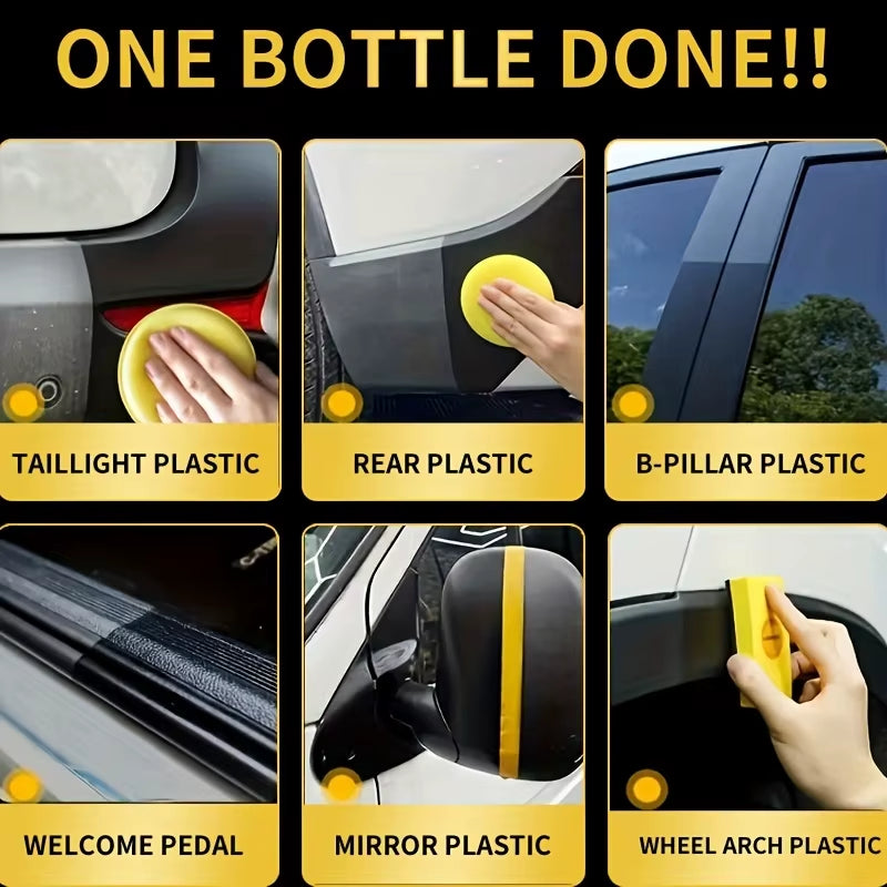 Car Plastic Restorer Back to Black Gloss Car Cleaning Products Plastic Leather Restore Auto Polish and Repair Coating Renovator