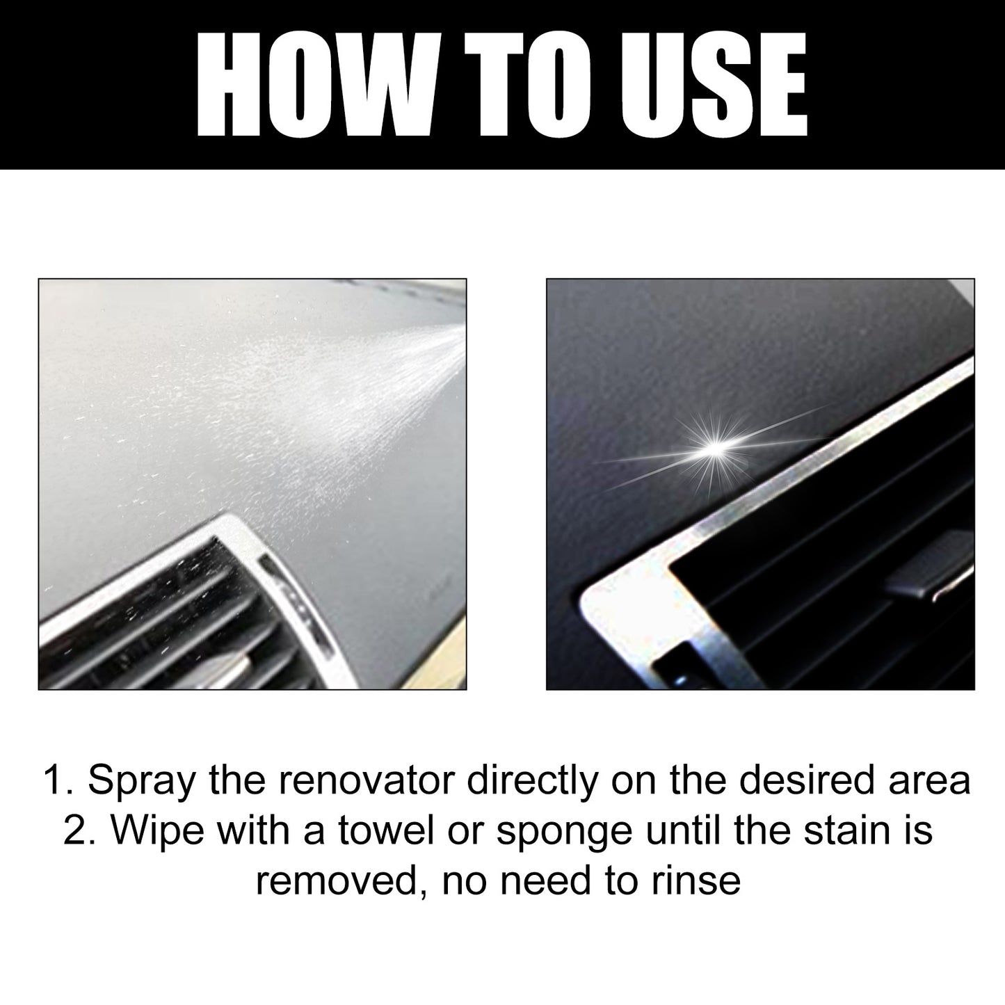 Automotive Interior Renovation Spray – Restores Car Interior Shine & Protection