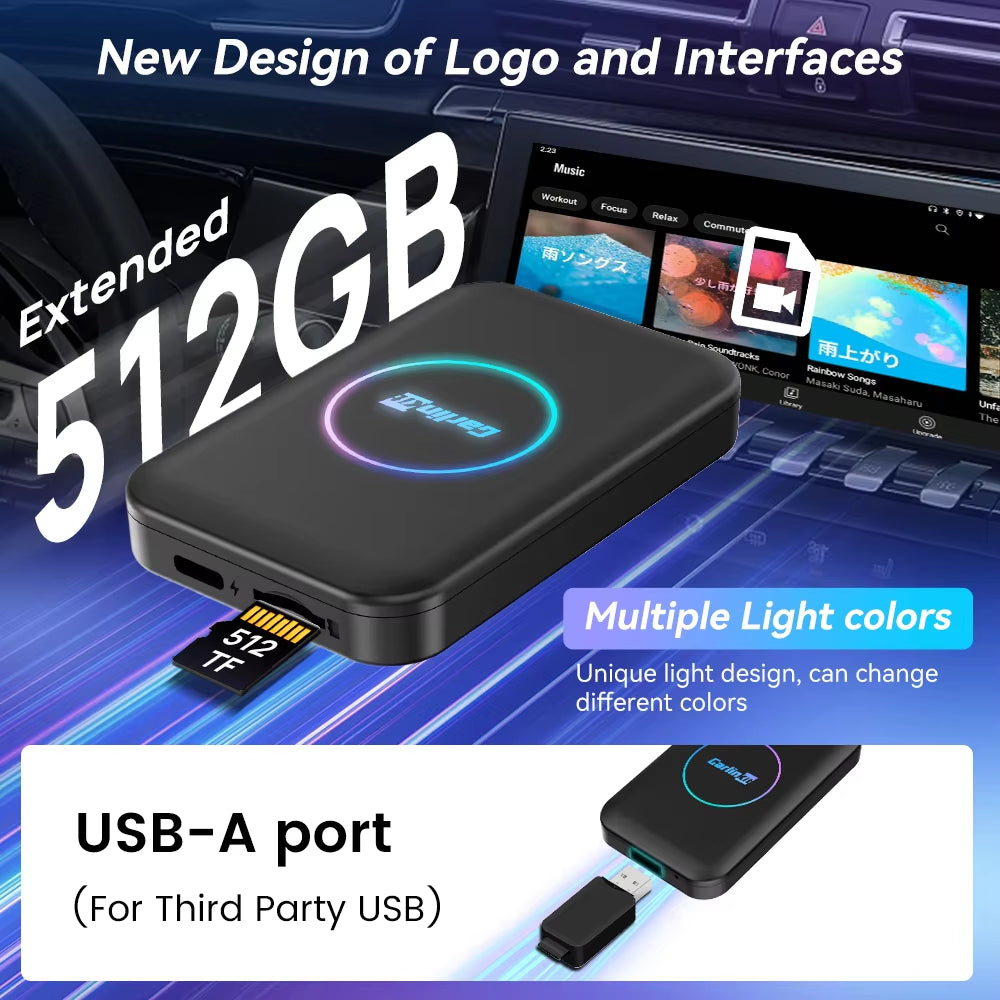 Wireless Carplay Android TV Box 3 in 1 Adapter for OEM Android Auto Car Play Box Multimedia Smart Ai Box Online Video