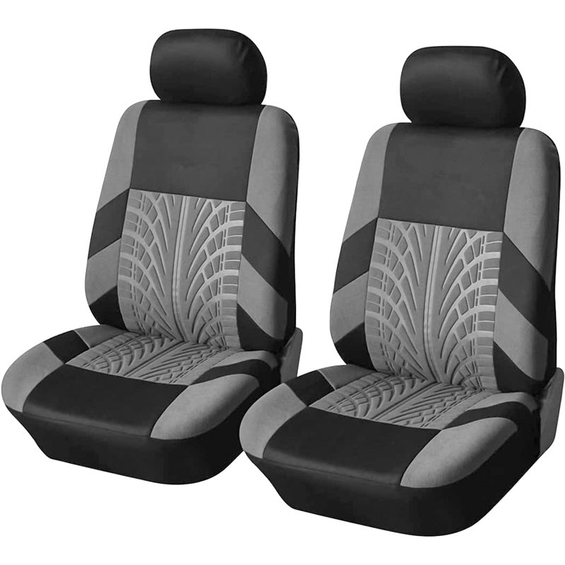 Car Seat Covers, Polyester Front Pairs Gray Black Tan Blue Red Car Seat Cushion Universal Car Seat Protector Decoration Auto Accessories Thick Foam