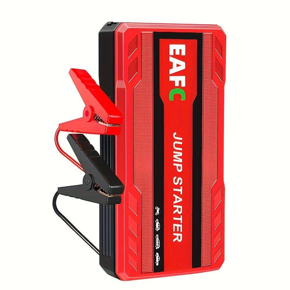 Portable Car Jump Starter Power Bank - 12V Auto Starting Device with LED Light, Supports 12V Gasoline Cars Up to 3.0L, Emergency Booster for Safe and Reliable Jump Starting