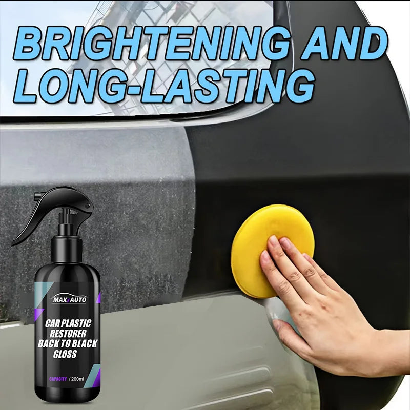 Car Plastic Restorer Back to Black Gloss Car Cleaning Products Plastic Leather Restore Auto Polish and Repair Coating Renovator