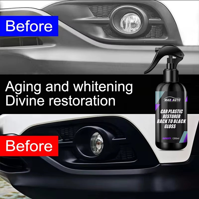 Car Plastic Restorer Back to Black Gloss Car Cleaning Products Plastic Leather Restore Auto Polish and Repair Coating Renovator