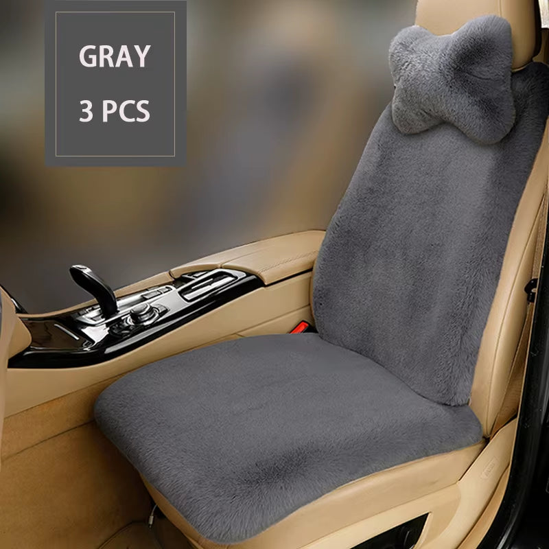 Universal Car Seat Covers Plush Imitation Rabbit Fur Car Seat Cover Car Interior Cover Car Cushion Car Accessories