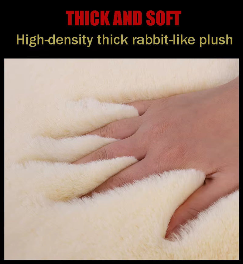 Universal Car Seat Covers Plush Imitation Rabbit Fur Car Seat Cover Car Interior Cover Car Cushion Car Accessories