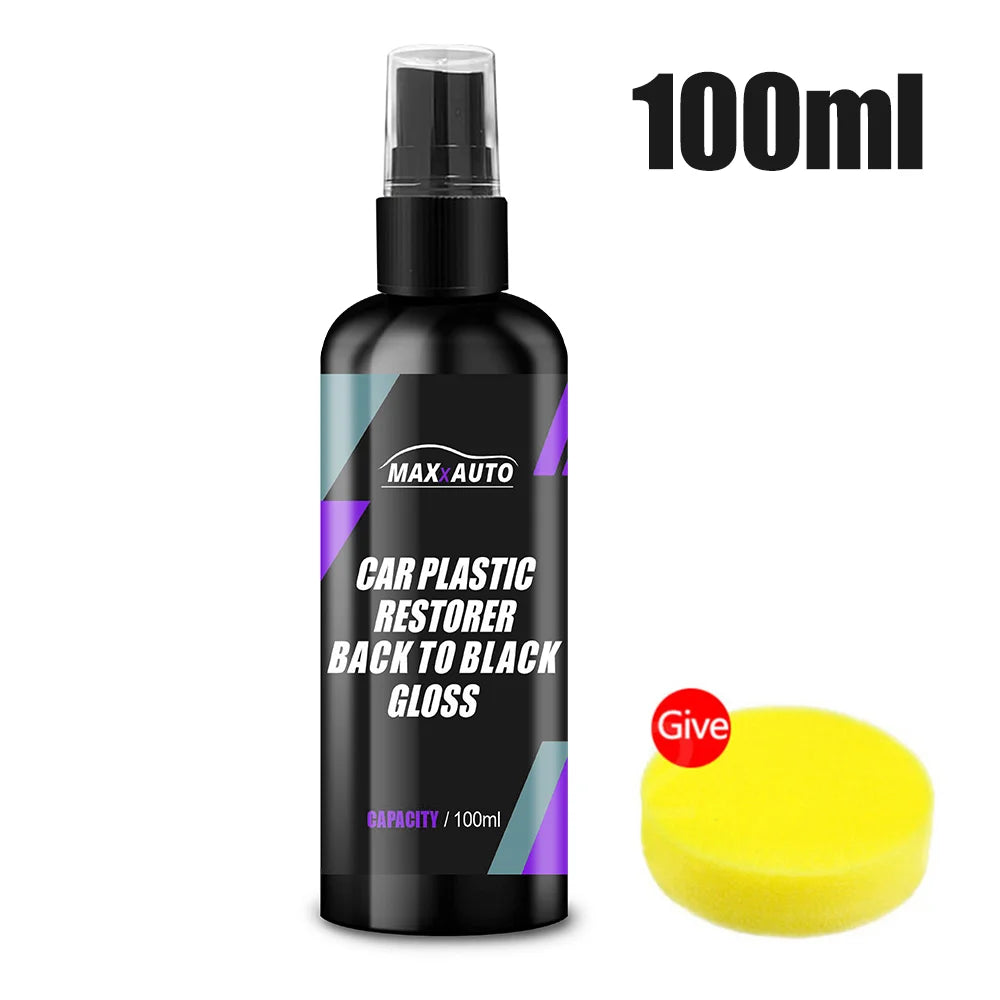 Car Plastic Restorer Back to Black Gloss Car Cleaning Products Plastic Leather Restore Auto Polish and Repair Coating Renovator