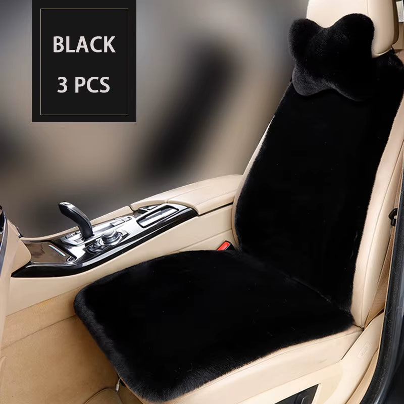 Universal Car Seat Covers Plush Imitation Rabbit Fur Car Seat Cover Car Interior Cover Car Cushion Car Accessories