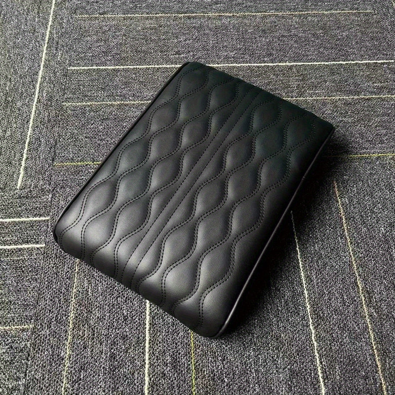 Car Armrest Memory Foam Core Pad, PU Leather Console Cover, Styling Interior Vehicle Accessories