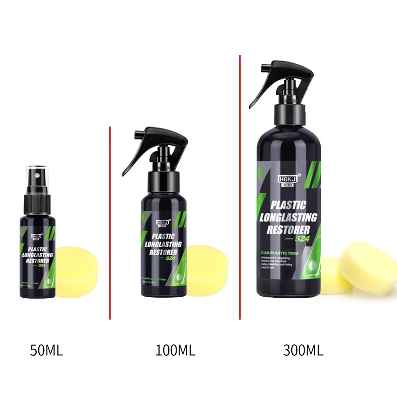Car Plastic Restorer Back to Black Gloss Auto Plasitc Parts Repair Spray HGKJ S24 50Ml Exterior Renovator Car Cleaning